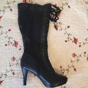 Ellie Shoes: Black 414-Mary Boots New in Box